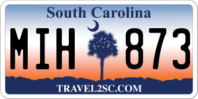SC license plate MIH873