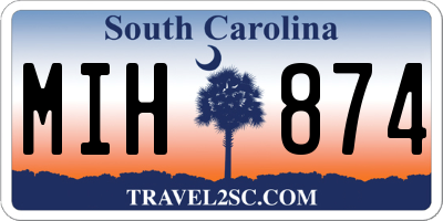 SC license plate MIH874