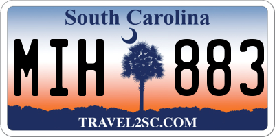 SC license plate MIH883