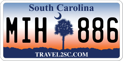 SC license plate MIH886