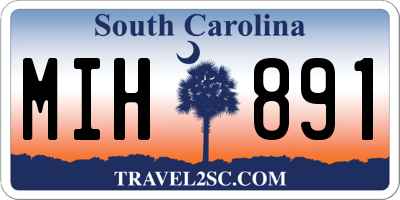 SC license plate MIH891