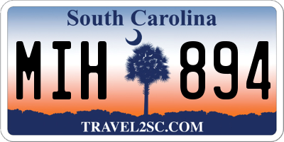SC license plate MIH894