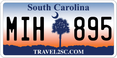 SC license plate MIH895
