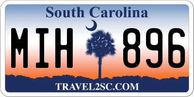 SC license plate MIH896