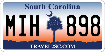 SC license plate MIH898