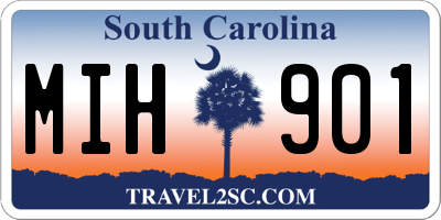 SC license plate MIH901