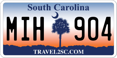 SC license plate MIH904