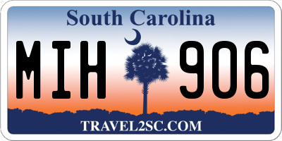 SC license plate MIH906