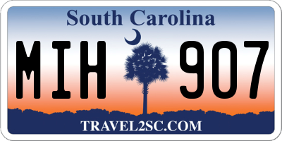 SC license plate MIH907