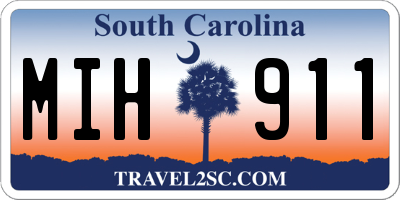 SC license plate MIH911