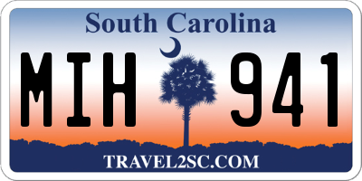 SC license plate MIH941