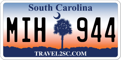 SC license plate MIH944