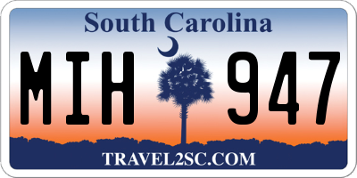 SC license plate MIH947