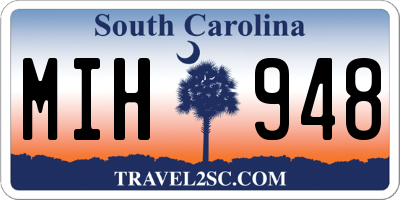 SC license plate MIH948