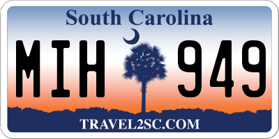 SC license plate MIH949