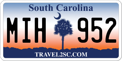 SC license plate MIH952