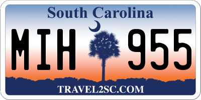 SC license plate MIH955