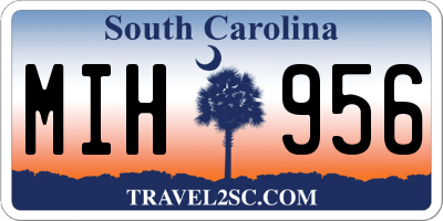 SC license plate MIH956