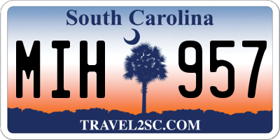 SC license plate MIH957