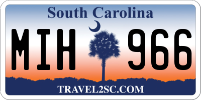 SC license plate MIH966