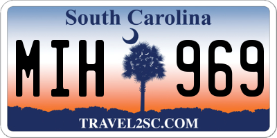 SC license plate MIH969