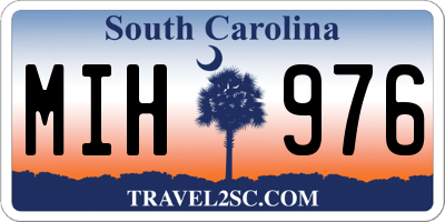 SC license plate MIH976