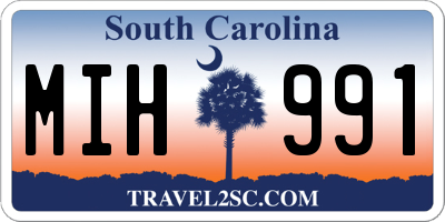 SC license plate MIH991