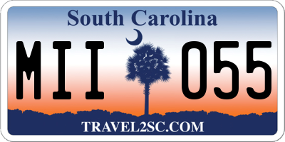 SC license plate MII055