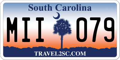 SC license plate MII079