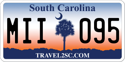 SC license plate MII095