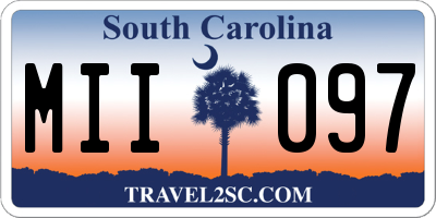 SC license plate MII097