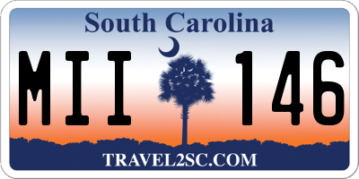 SC license plate MII146