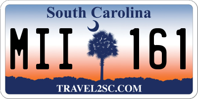 SC license plate MII161