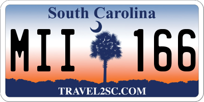 SC license plate MII166