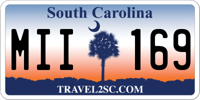 SC license plate MII169