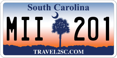 SC license plate MII201