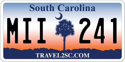 SC license plate MII241