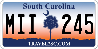 SC license plate MII245