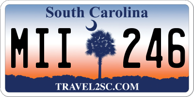 SC license plate MII246
