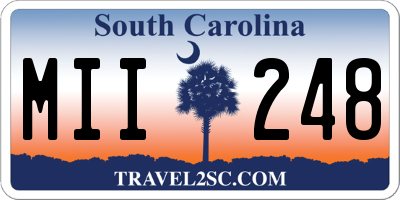 SC license plate MII248