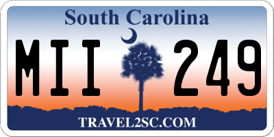 SC license plate MII249