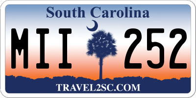 SC license plate MII252