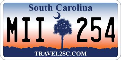 SC license plate MII254