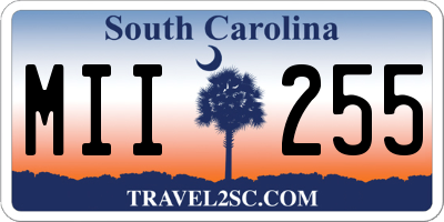 SC license plate MII255