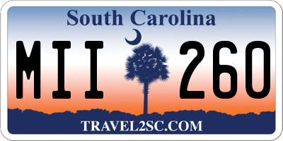 SC license plate MII260