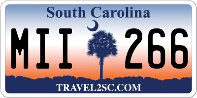 SC license plate MII266