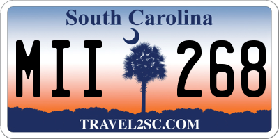 SC license plate MII268