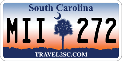 SC license plate MII272