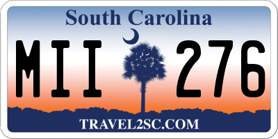 SC license plate MII276