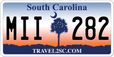 SC license plate MII282